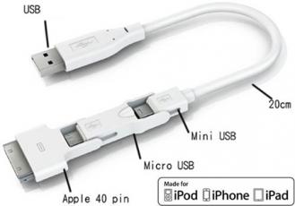 3 câbles USB en 1 seul