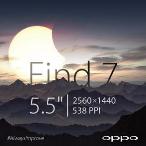 Oppo Find 7, un écran 5.5 pouces 2K est confirmé